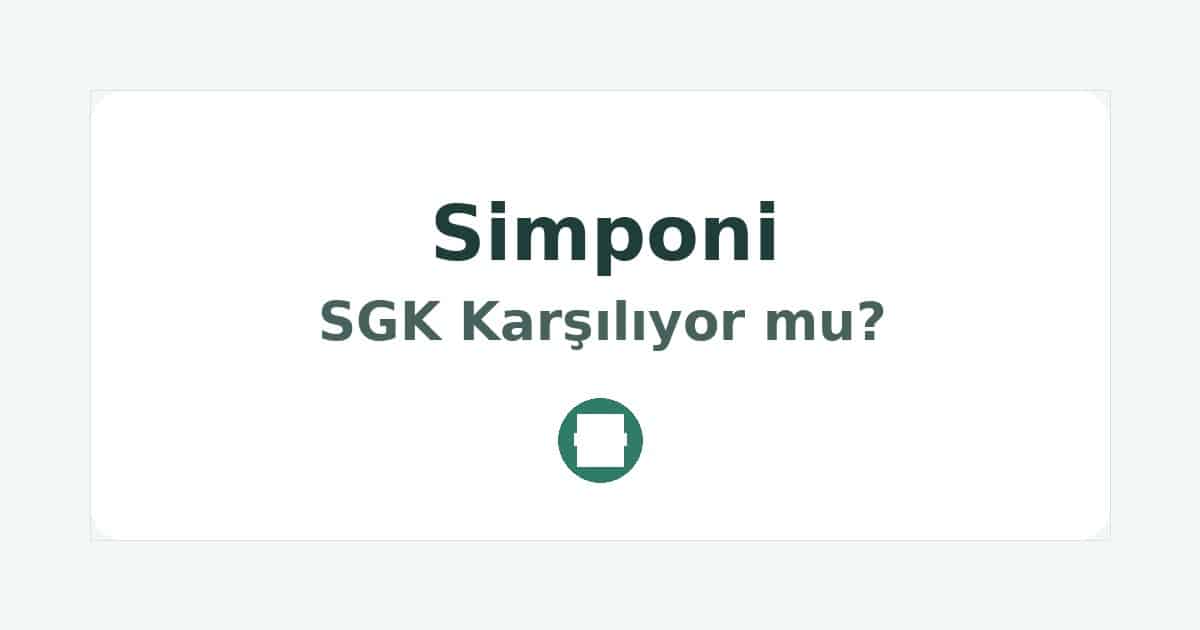 Simponi SGK Karşılıyor mu